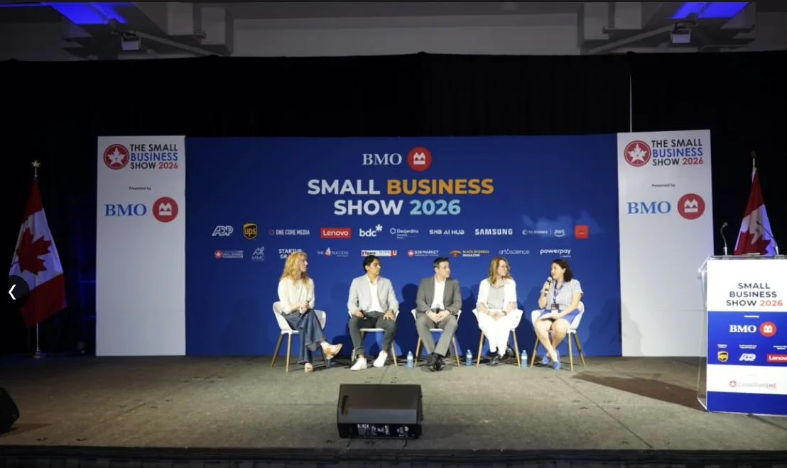 Alice on stage at the BMO Small Business Show 2026